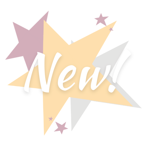 New! star announcement graphic white