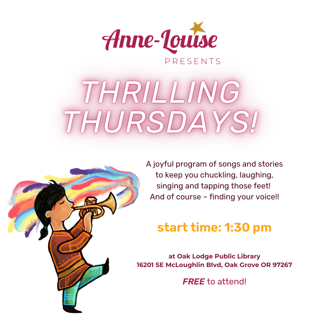 Anne-Louise Sterry presents Thrilling Thursdays at Oak Lodge Community Library